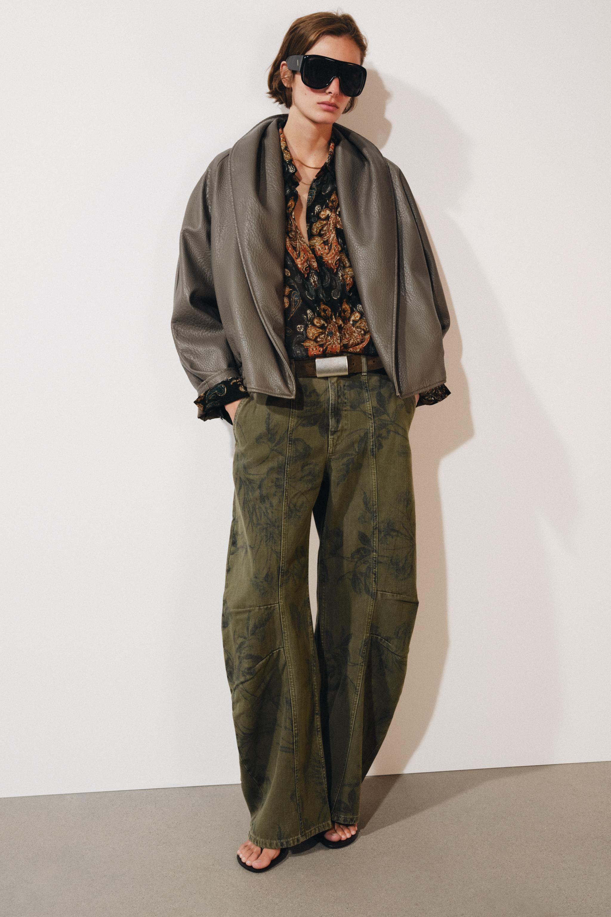 BLOUSON CROISÉ EN MATIÈRE SYNTHÉTIQUE ZW COLLECTION